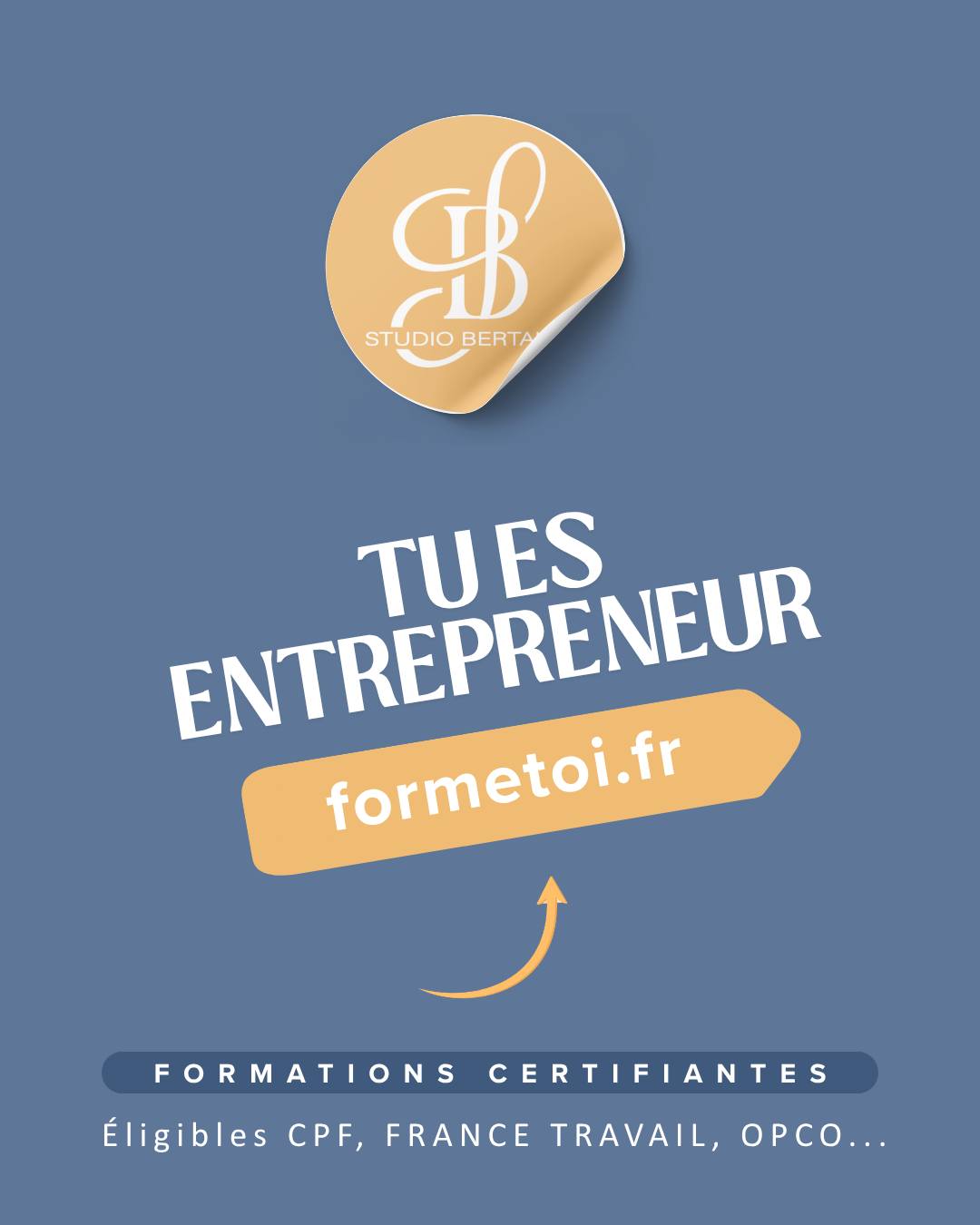 Tu es entrepreneur ?
Apprends à créer le site Internet de ton entreprise et à le gérer de A à Z.

Formation certifiante - Jusqu'à 100% de financement possible selon votre statut (toujours inscrit à FT ou ayant déjà cotisé à la formation...).

Tu veux en savoir plus : Stéphanie Bertault
> Tél. 06 37 58 53 01
> contact@stephanie-bertault.fr

#Formation #WordPress #Entrepreneur #CherbourgEnCotentin