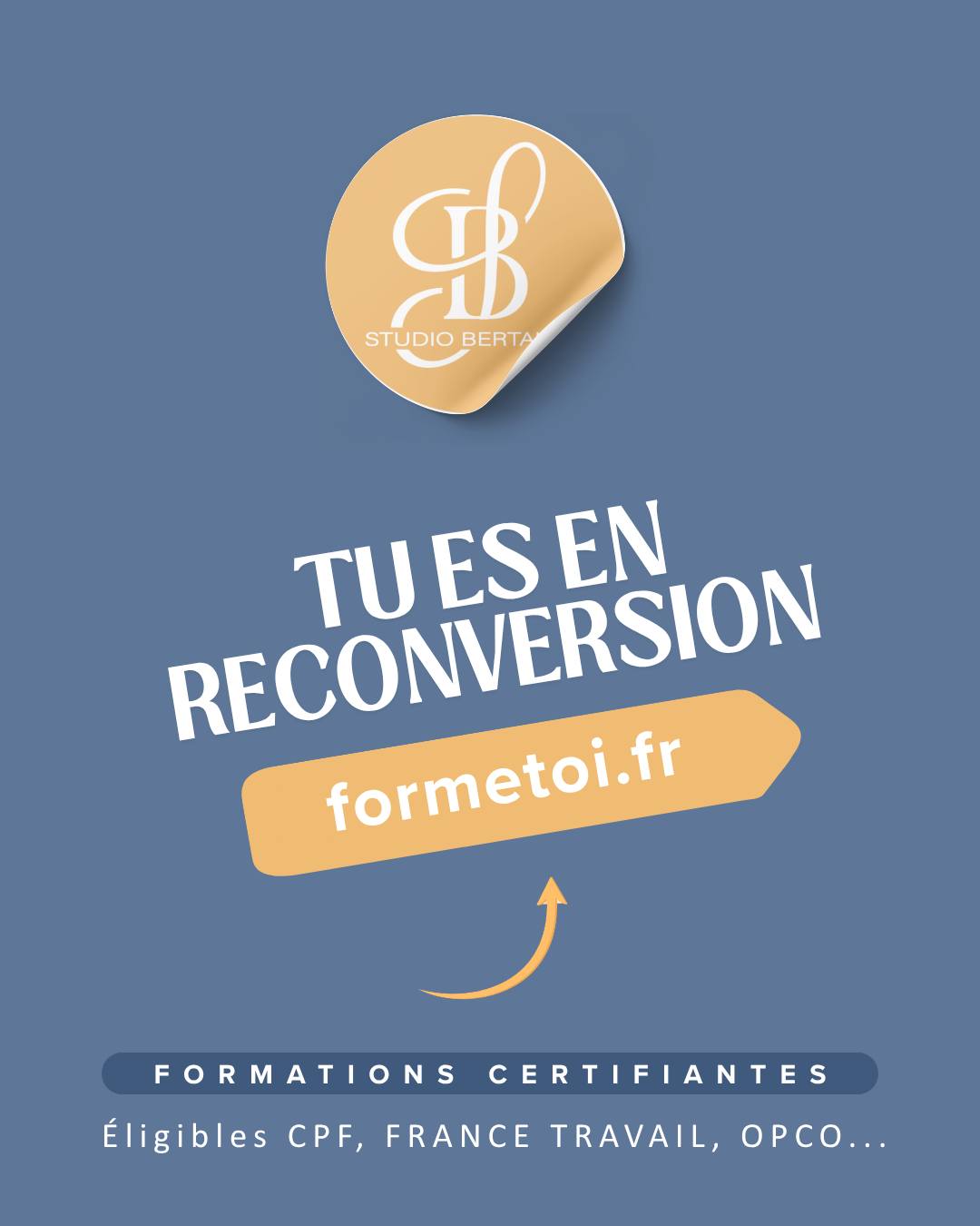 Tu envisages une reconversion professionnelle ? Tu es au bon endroit. 

Changer de voie, ça demande du courage. Se former, ça demande juste un bon point de départ.

Sur formetoi.fr, trouve la formation qui correspond à ta nouvelle ambition et lance-toi enfin dans le métier qui te ressemble.

👉 Ta reconversion commence sur formetoi.fr

#Reconversion #ReconversionProfessionnelle #FormeToi #NouvelleVie #Formation #Emploi